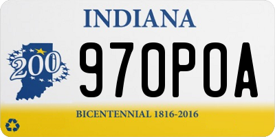 IN license plate 970POA