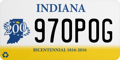 IN license plate 970POG