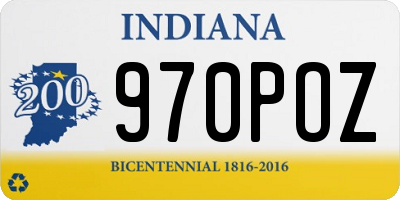 IN license plate 970POZ