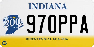 IN license plate 970PPA