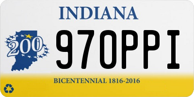 IN license plate 970PPI