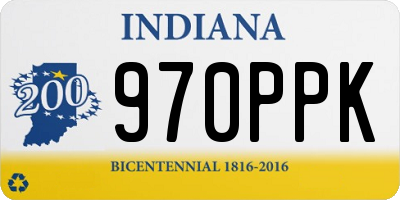 IN license plate 970PPK