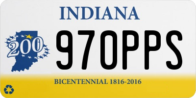 IN license plate 970PPS