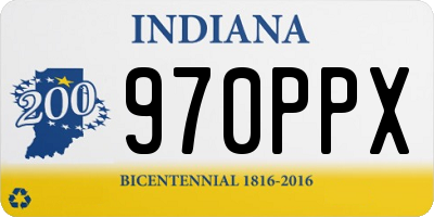 IN license plate 970PPX