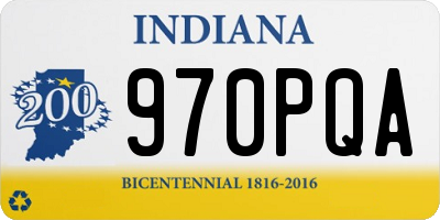 IN license plate 970PQA