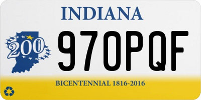 IN license plate 970PQF