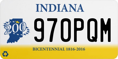 IN license plate 970PQM