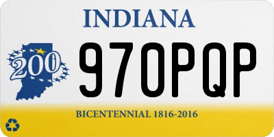 IN license plate 970PQP