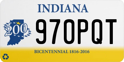 IN license plate 970PQT