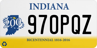 IN license plate 970PQZ