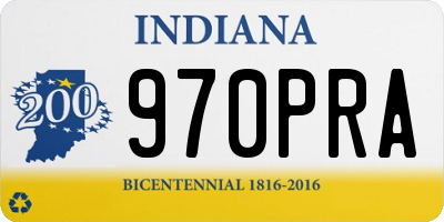 IN license plate 970PRA