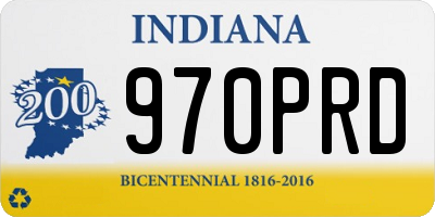 IN license plate 970PRD