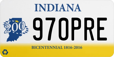 IN license plate 970PRE