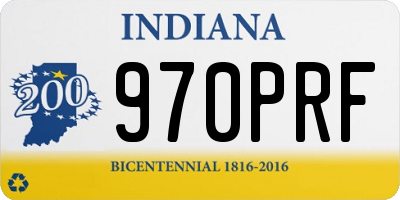 IN license plate 970PRF