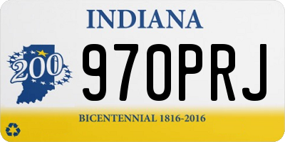 IN license plate 970PRJ