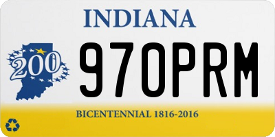 IN license plate 970PRM
