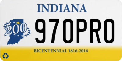 IN license plate 970PRO