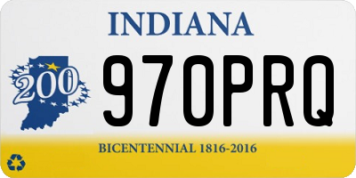 IN license plate 970PRQ