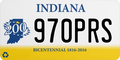 IN license plate 970PRS