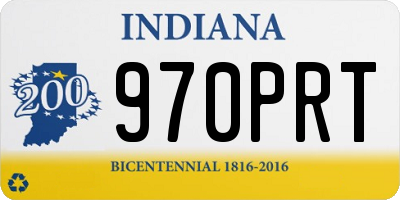 IN license plate 970PRT