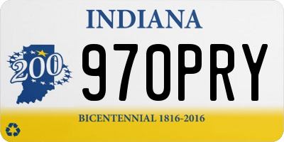 IN license plate 970PRY