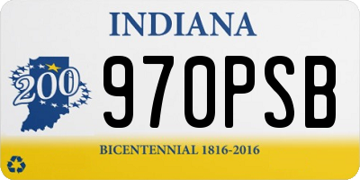IN license plate 970PSB