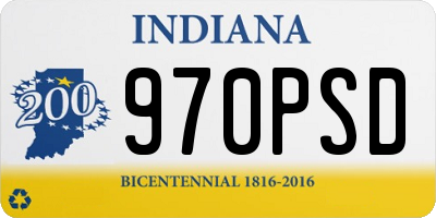 IN license plate 970PSD