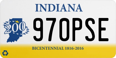 IN license plate 970PSE