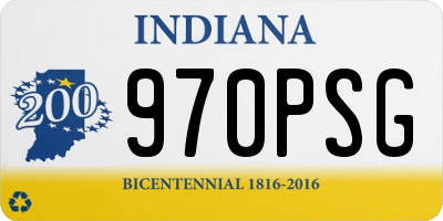 IN license plate 970PSG