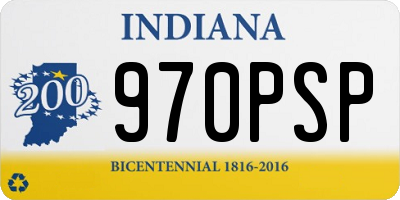 IN license plate 970PSP