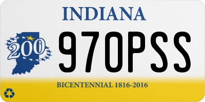 IN license plate 970PSS