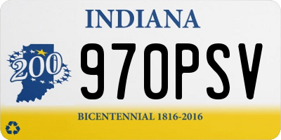 IN license plate 970PSV