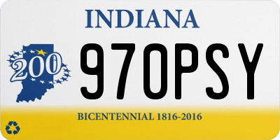 IN license plate 970PSY