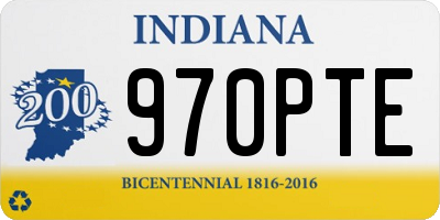IN license plate 970PTE