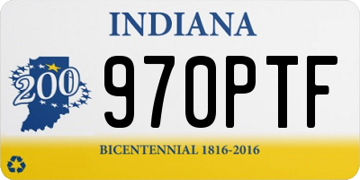 IN license plate 970PTF