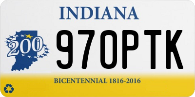 IN license plate 970PTK
