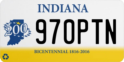 IN license plate 970PTN