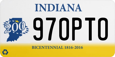 IN license plate 970PTO