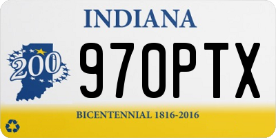 IN license plate 970PTX