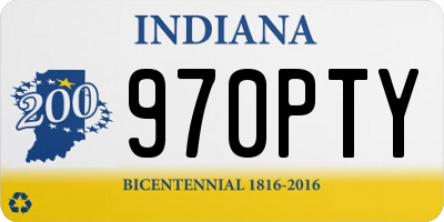 IN license plate 970PTY