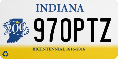 IN license plate 970PTZ