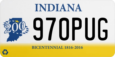 IN license plate 970PUG