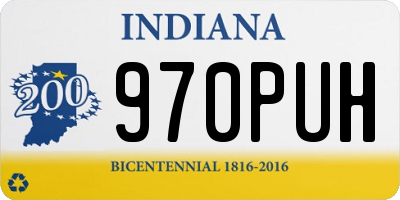 IN license plate 970PUH