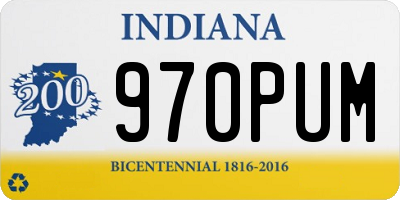 IN license plate 970PUM