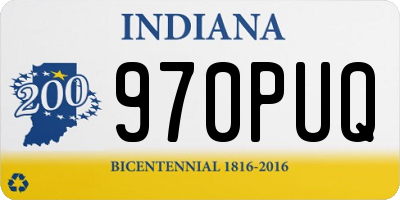 IN license plate 970PUQ