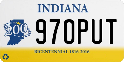 IN license plate 970PUT