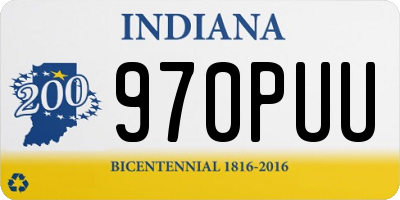 IN license plate 970PUU