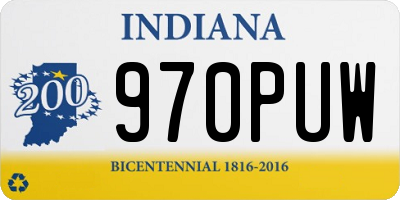 IN license plate 970PUW