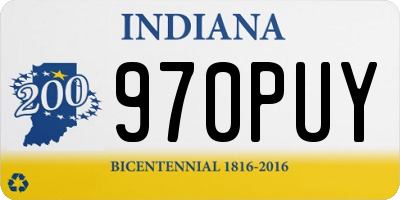 IN license plate 970PUY