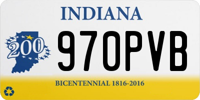 IN license plate 970PVB